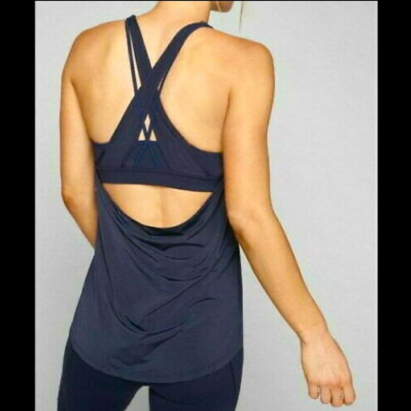 Athleta Tops - Athleta built in strappy bra racerback tank top